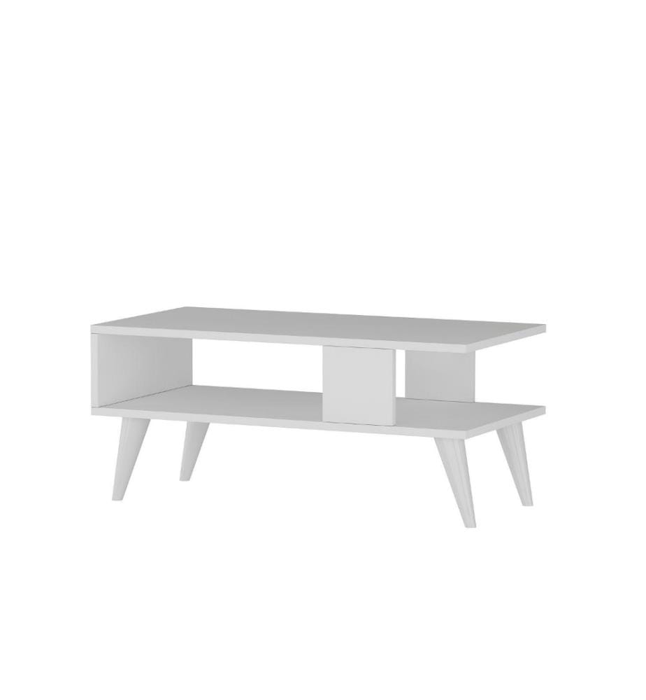 Table basse, blanc, panneau de particules mélaminé