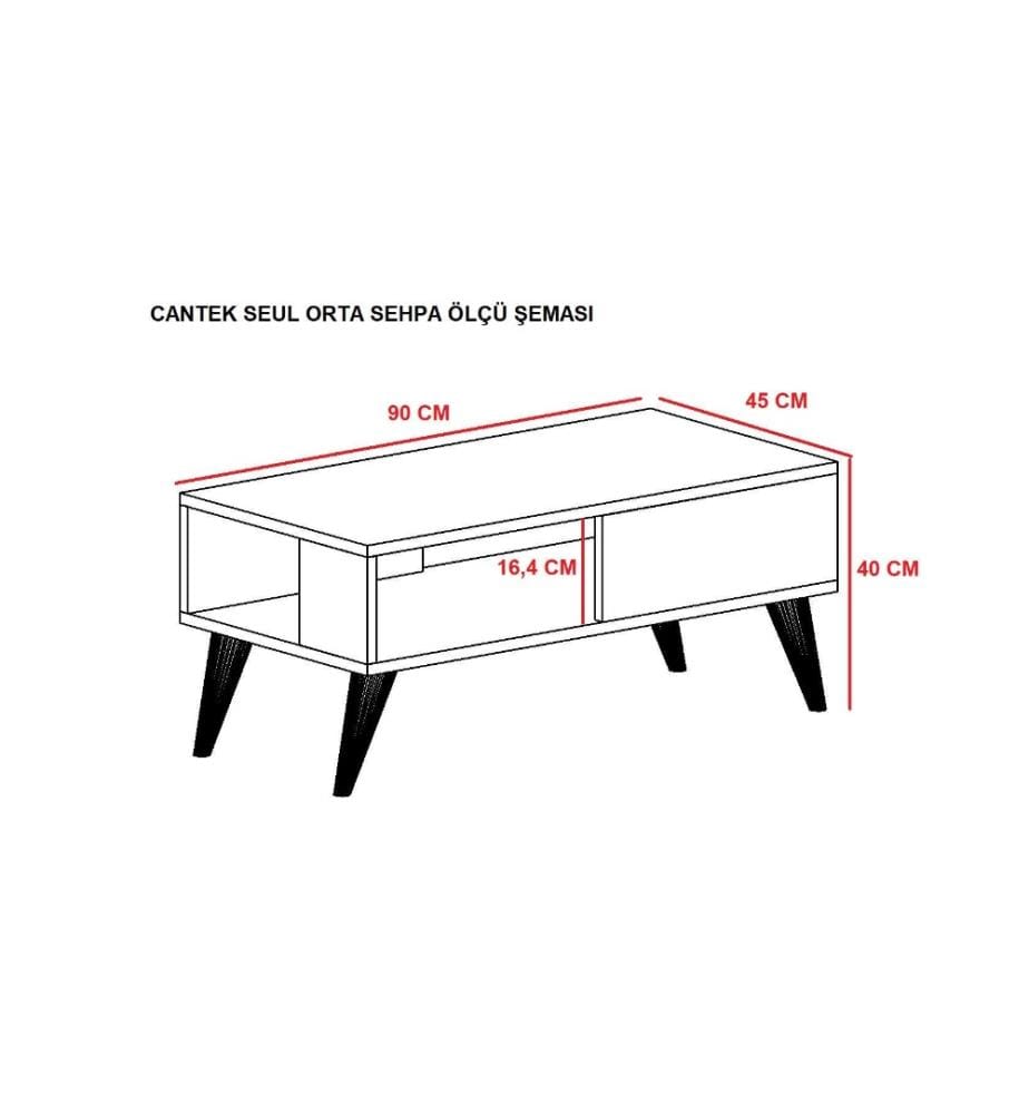 Table basse, blanc, panneau de particules mélaminé
