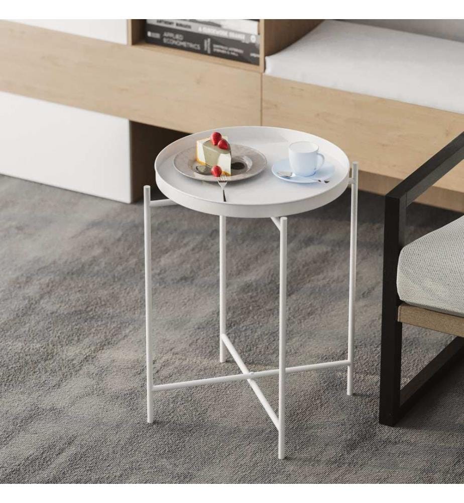 Table à café, Blanc, Métal