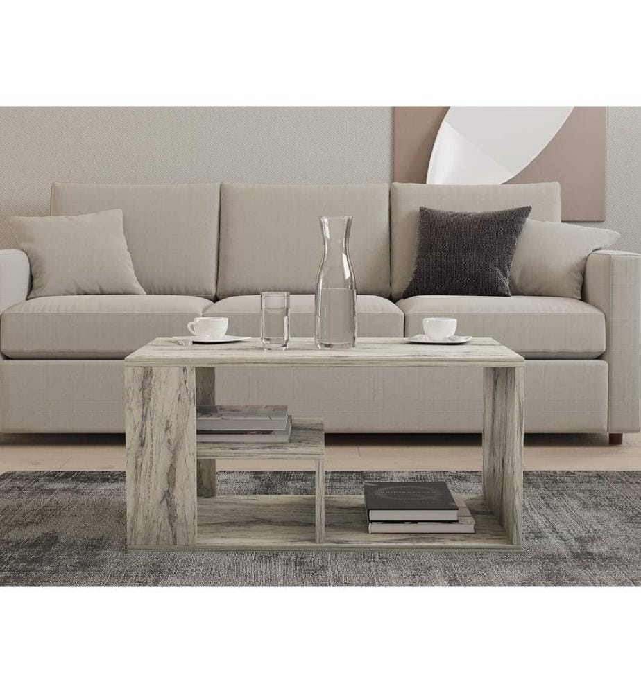 Table basse, marbre freesia, 100 % PANNEAUX DE PARTICULES ENDUITS DE MÉLAMINE