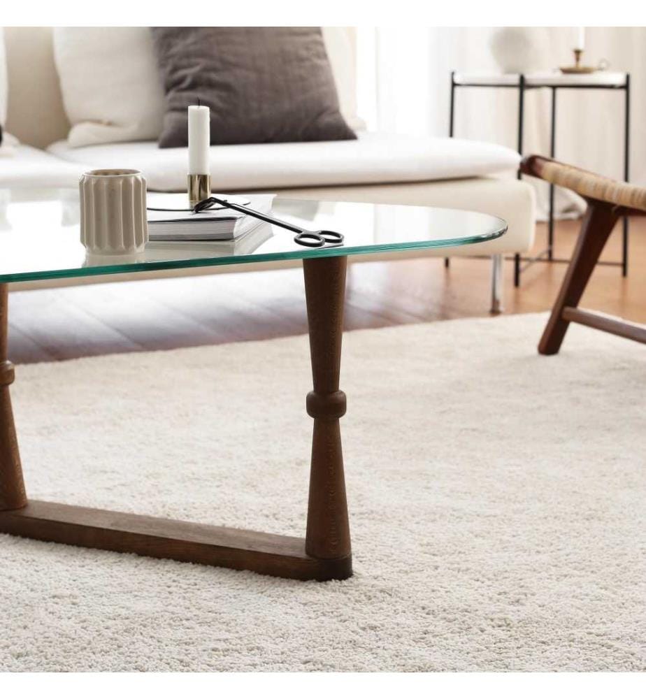 Table basse, noyer, pin massif