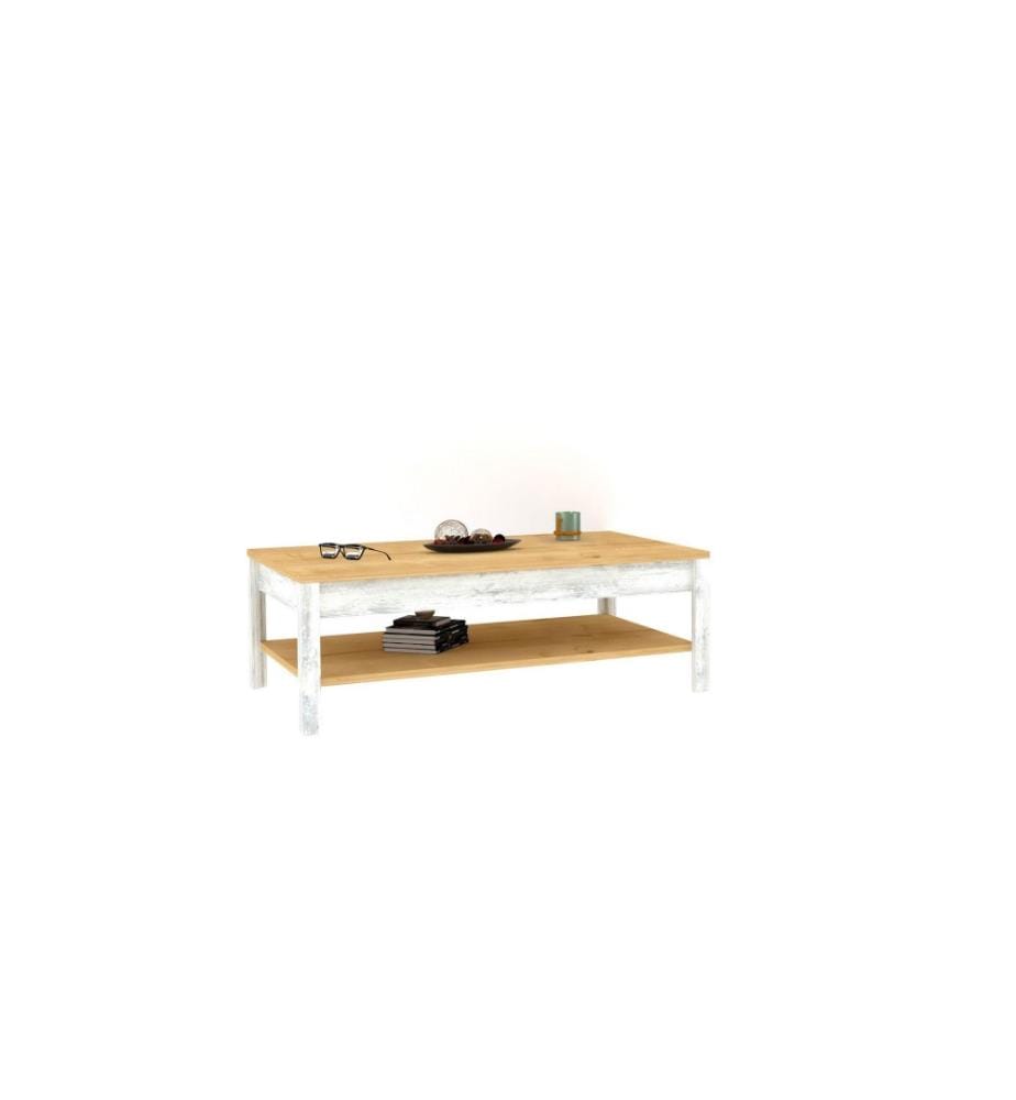 Table basse, Saphir, Blanc, Panneau de particules mélaminé