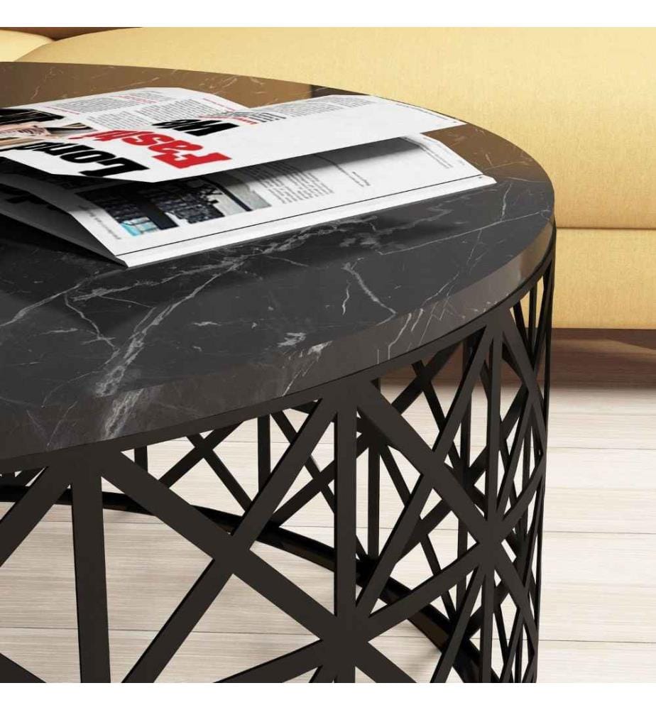 Table basse, noir, panneau de particules mélaminé