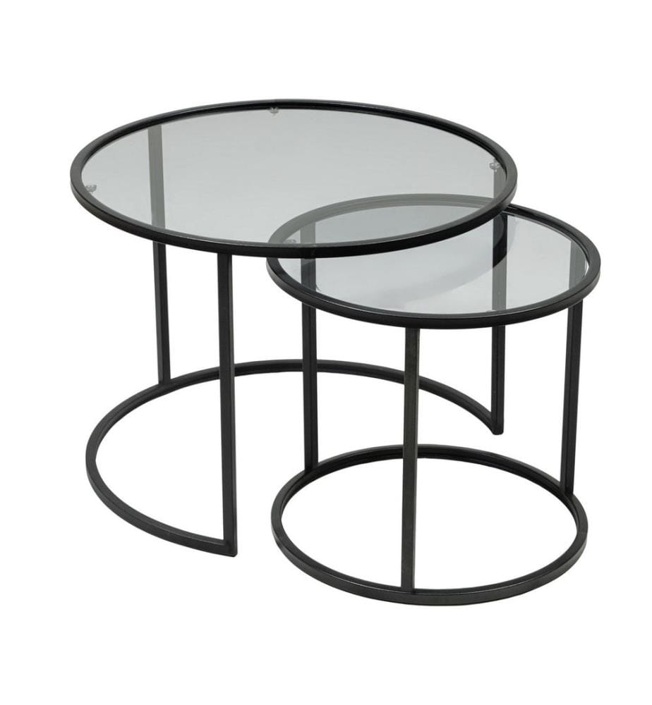 Couchtisch, schwarz, rauchfarben, 100 % gehärtetes Rauchglas, Gestell: 100 % Metall