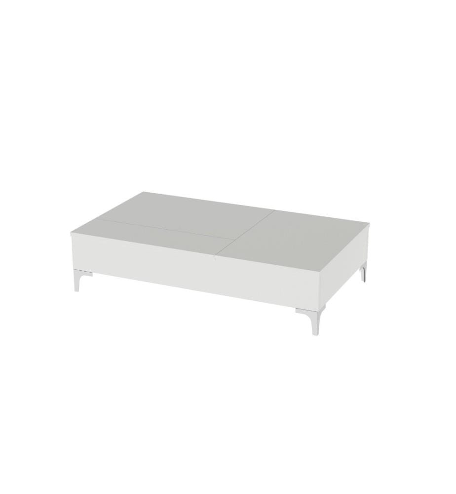 Table basse, blanc, panneau de particules mélaminé
