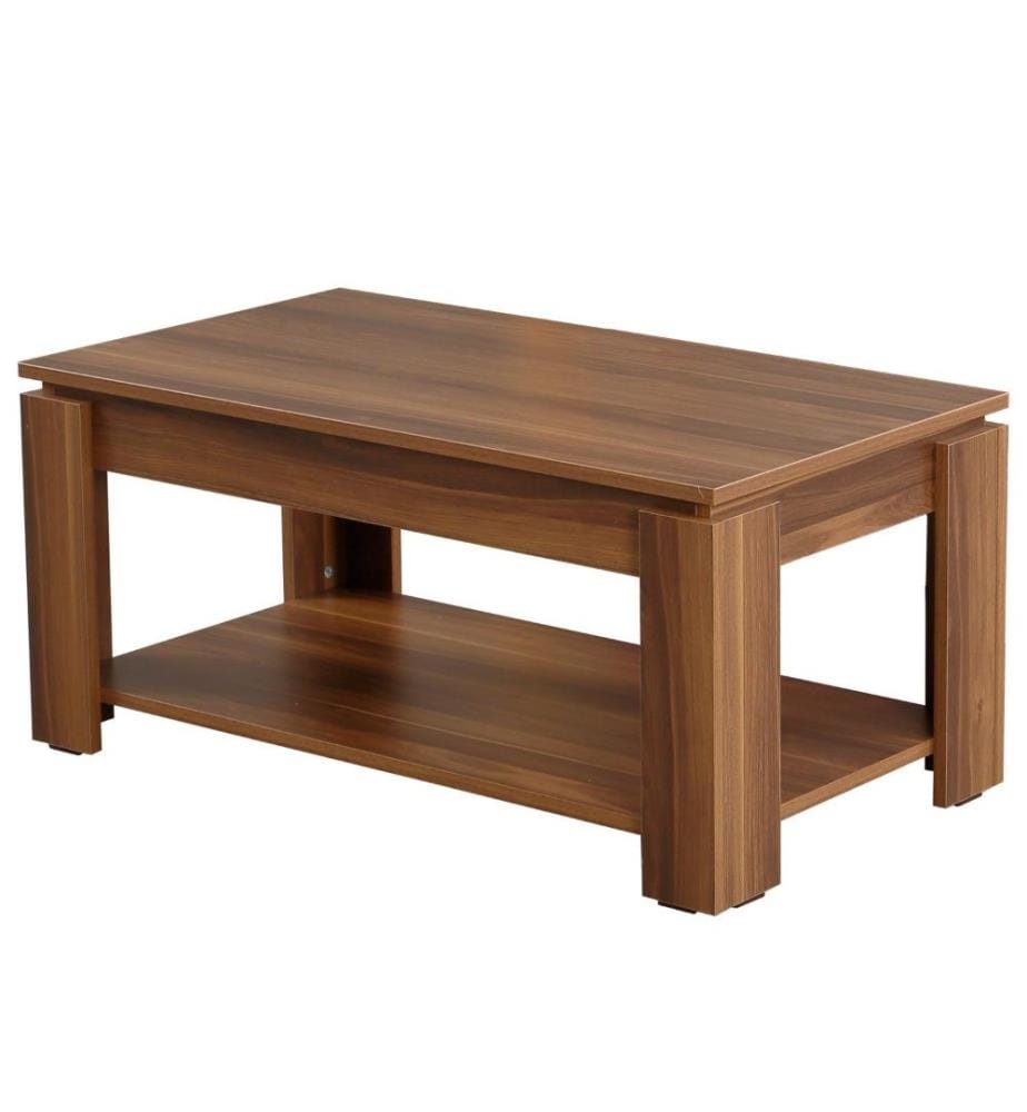 Table basse, noyer, panneau de particules mélaminé