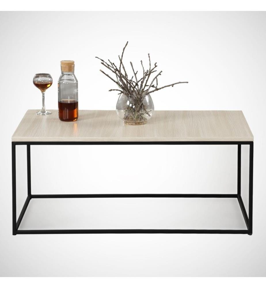 Table basse, chêne, panneau de particules mélaminé