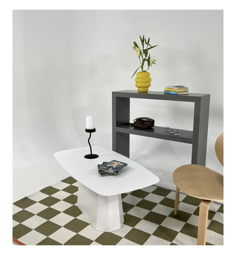 Tavolino da caffè, bianco, 100% MDF