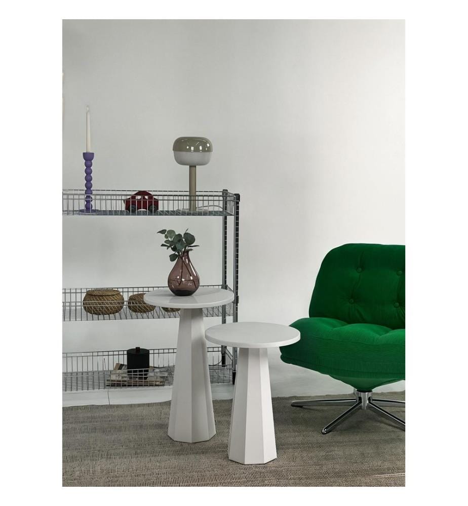 Ensemble de tables basses, blanc, 100 % MDF