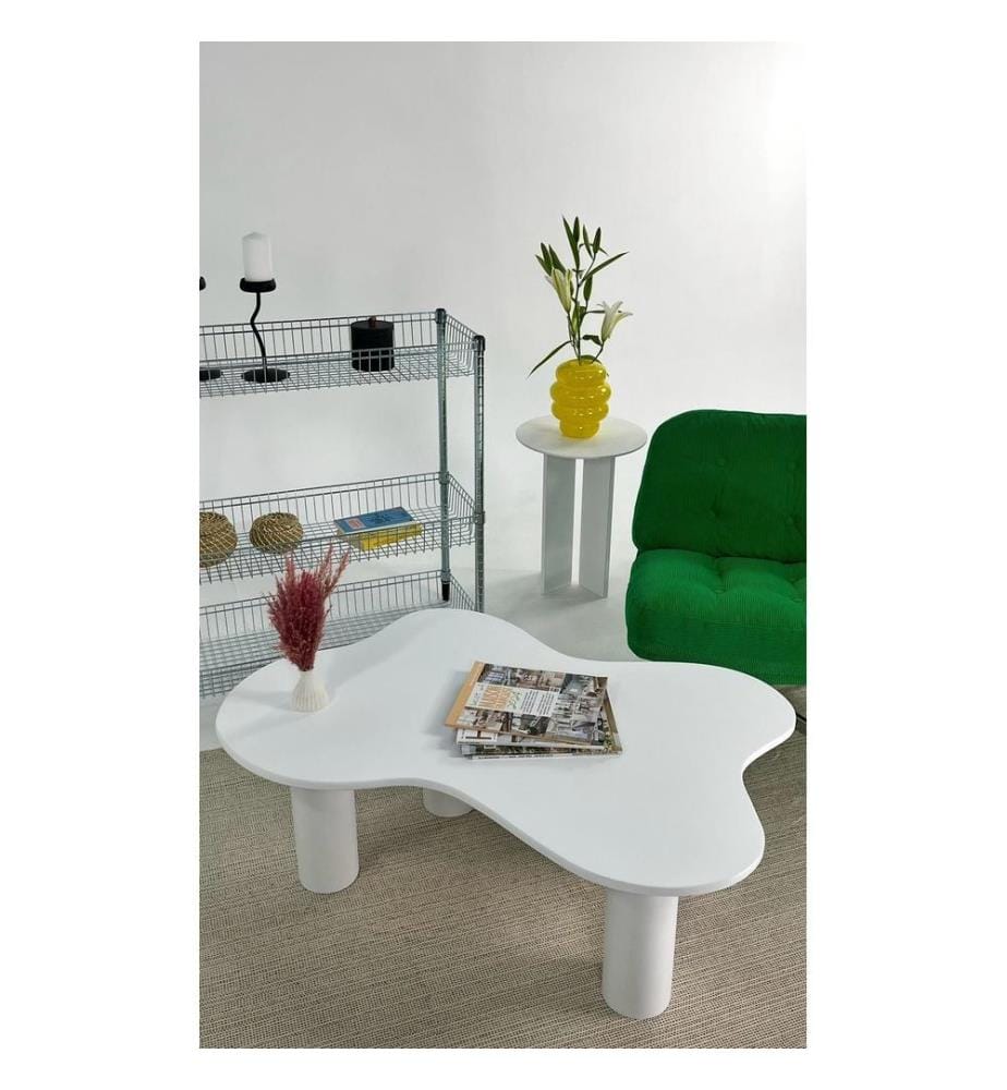 Table basse, blanc, 100 % MDF