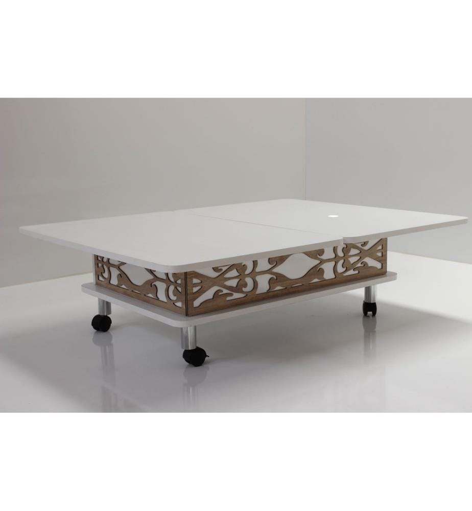 Table basse, blanche, 100 % aggloméré mélaminé