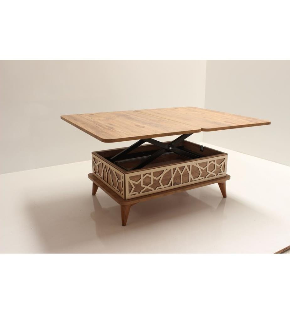 Table basse, pin, 100 % aggloméré mélaminé