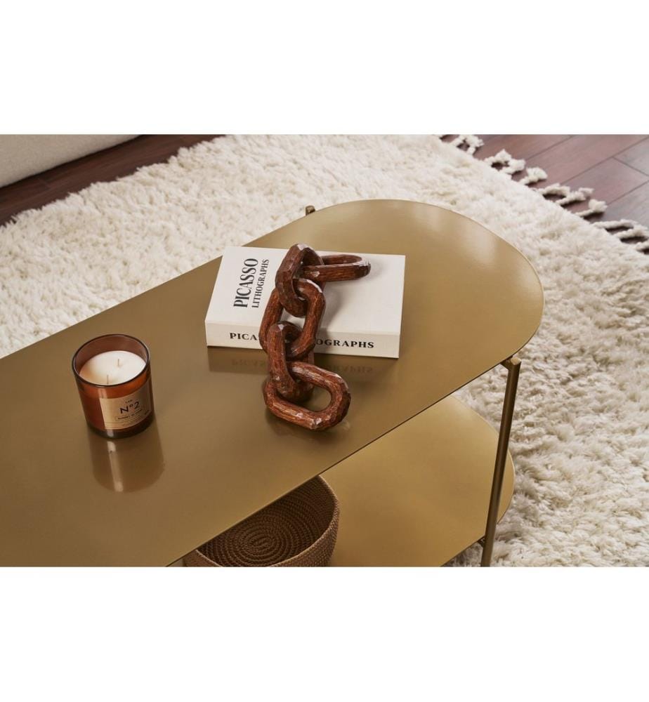 Couchtisch, gold, 100 % METALL