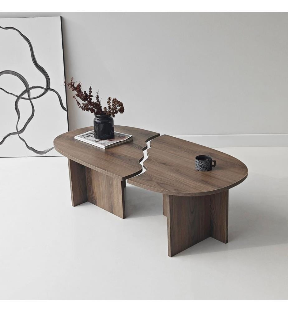 Table basse, noyer, 100 % AGRAGÉ MÉLAMINÉ