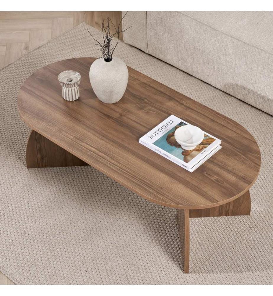 Couchtisch, Walnuss, 100 % MELAMINBESCHICHTETE SPANPLATTE