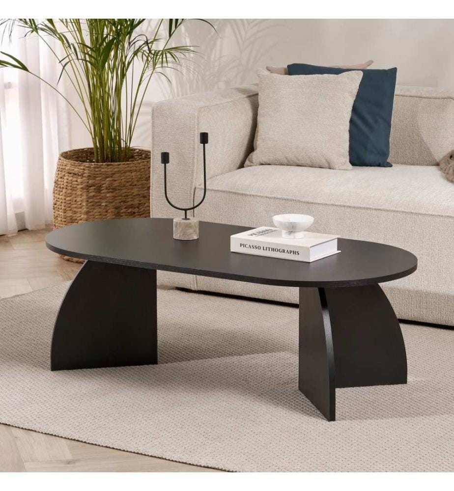 Couchtisch, Holz Schwarz, 100 % MELAMINBESCHICHTETE SPANPLATTE