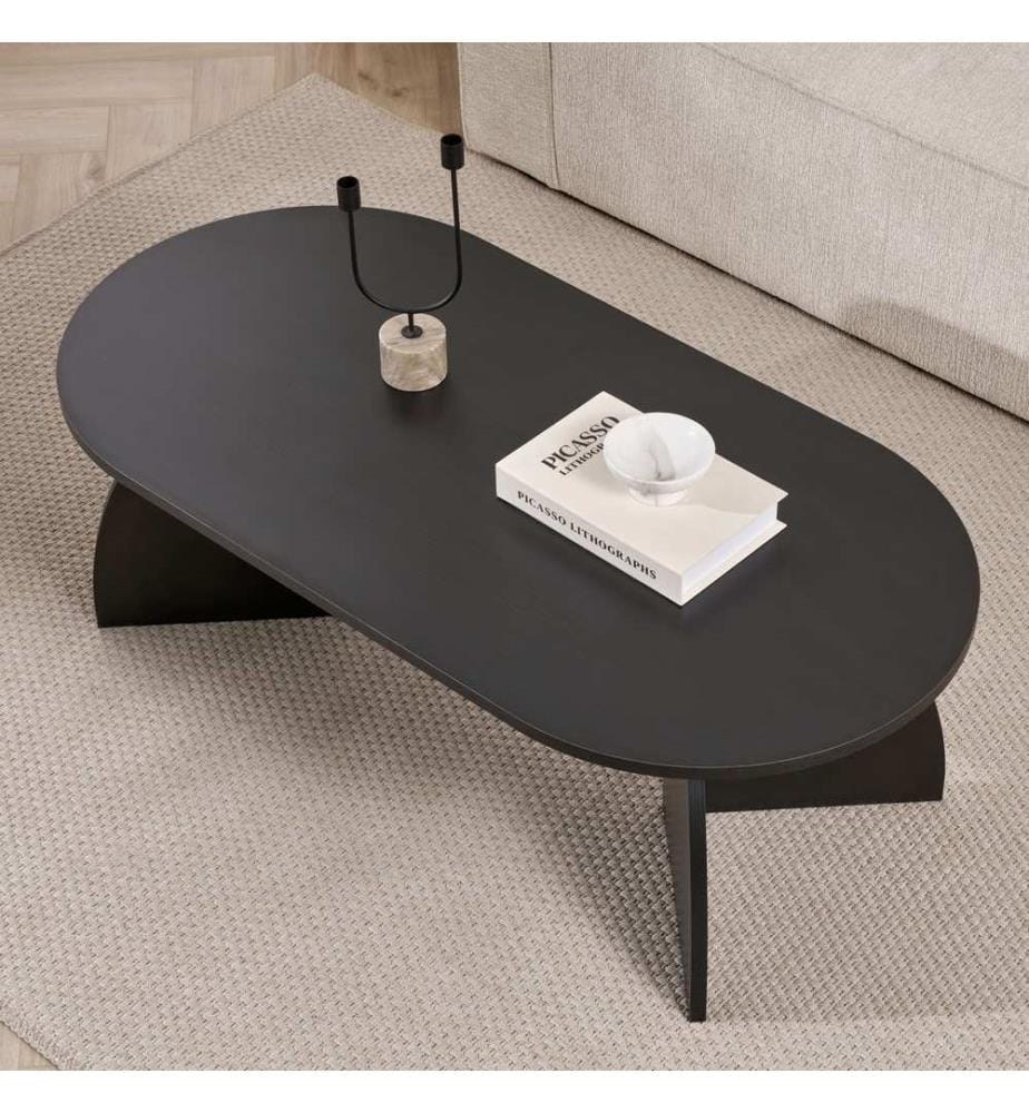 Couchtisch, Holz Schwarz, 100 % MELAMINBESCHICHTETE SPANPLATTE