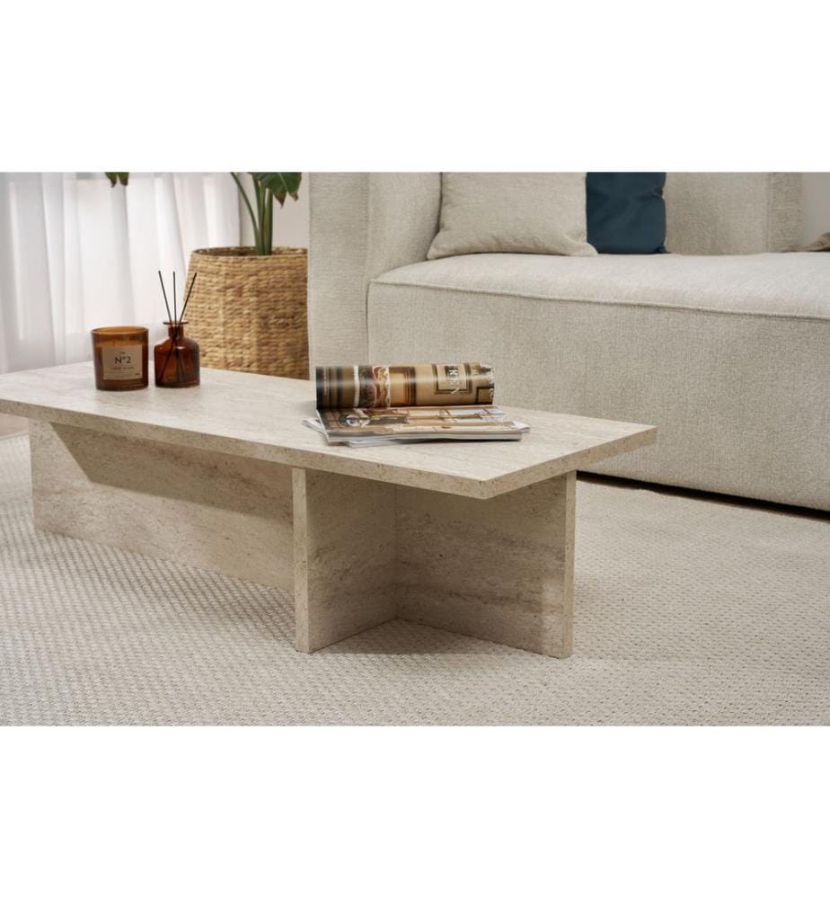 Couchtisch, Travertin, 100 % MELAMINBESCHICHTETE SPANPLATTE