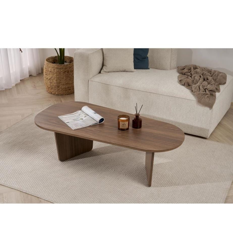 Couchtisch, Walnuss, 100 % MELAMINBESCHICHTETE SPANPLATTE