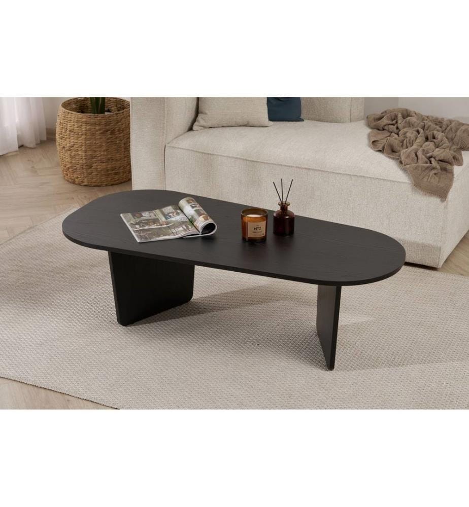 Couchtisch, Holz schwarz, 100 % MELAMINBESCHICHTETE SPANPLATTE