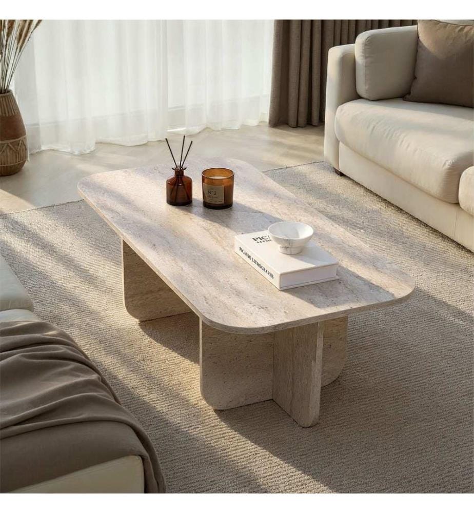 Couchtisch, Travertin, 100 % MELAMINBESCHICHTETE SPANPLATTE