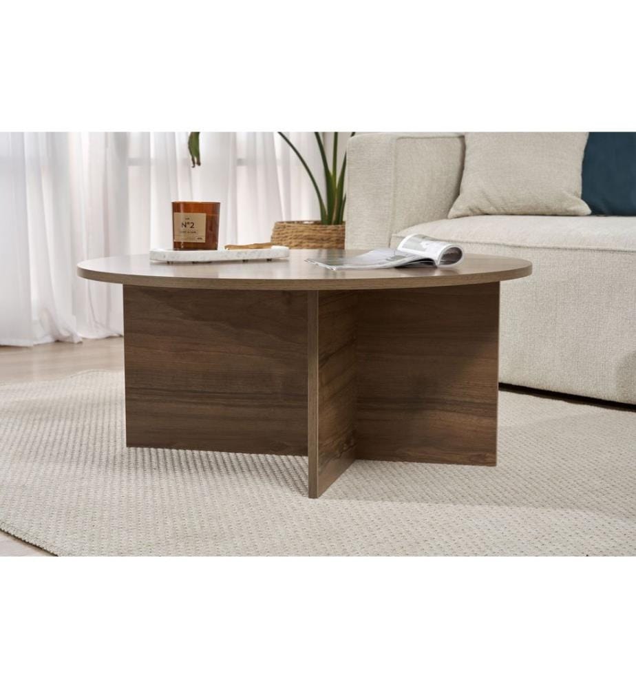 Couchtisch, Walnuss, 100 % MELAMINBESCHICHTETE SPANPLATTE