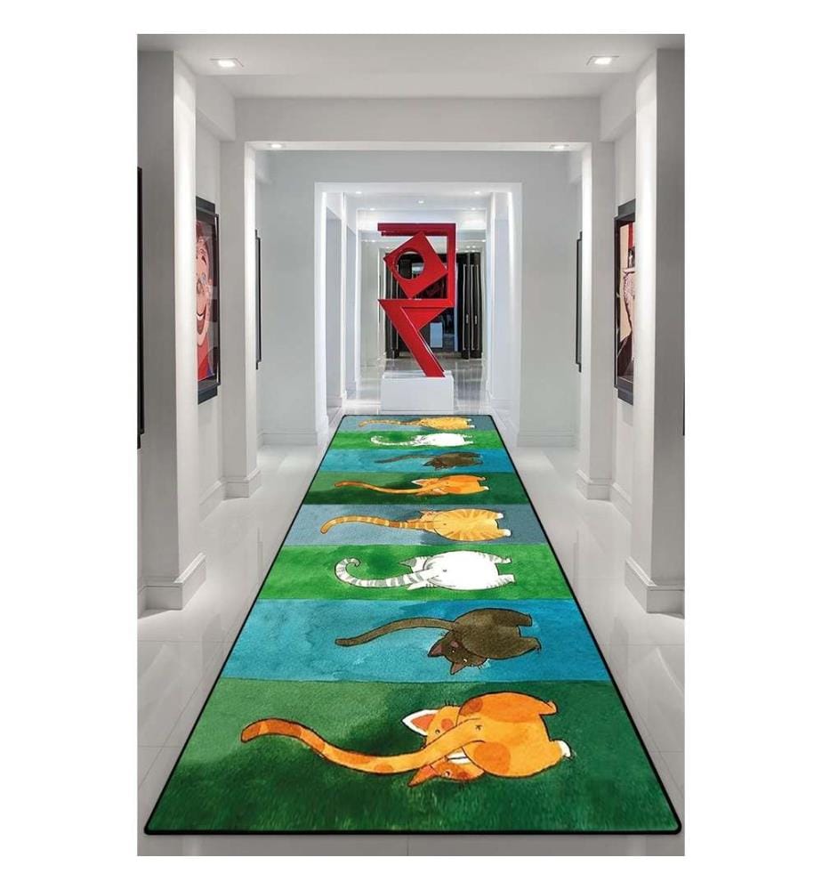 Tapis de salle, Multicolore, 100% Polyester, 80 x 300 cm