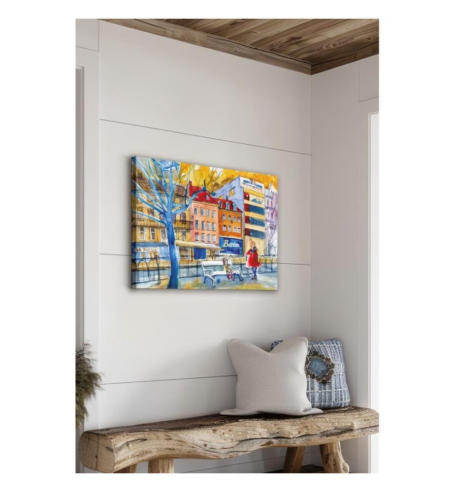 Dekoratives Leinwandbild, mehrfarbig, 100 % LEINWAND