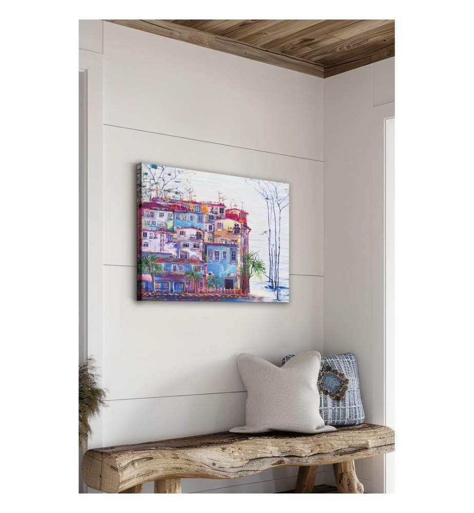 Dekoratives Leinwandbild, mehrfarbig, 100 % LEINWAND