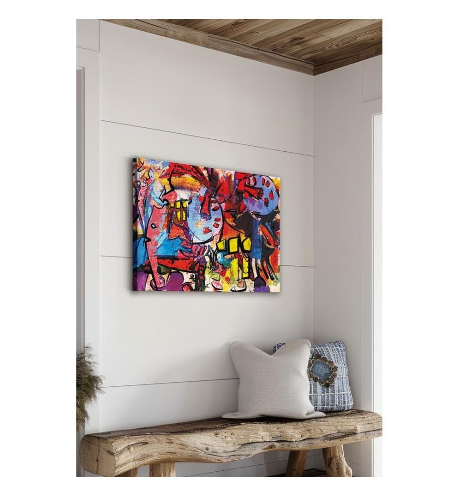 Dekoratives Leinwandbild, mehrfarbig, 100 % LEINWAND