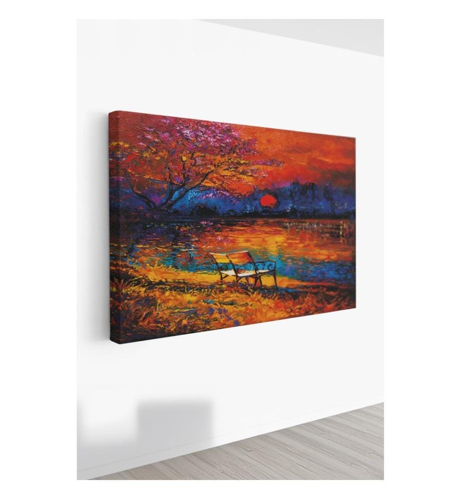 Dekoratives Leinwandbild, mehrfarbig, 100 % LEINWAND