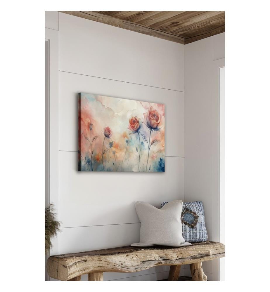 Dekoratives Leinwandbild, mehrfarbig, 100 % LEINWAND