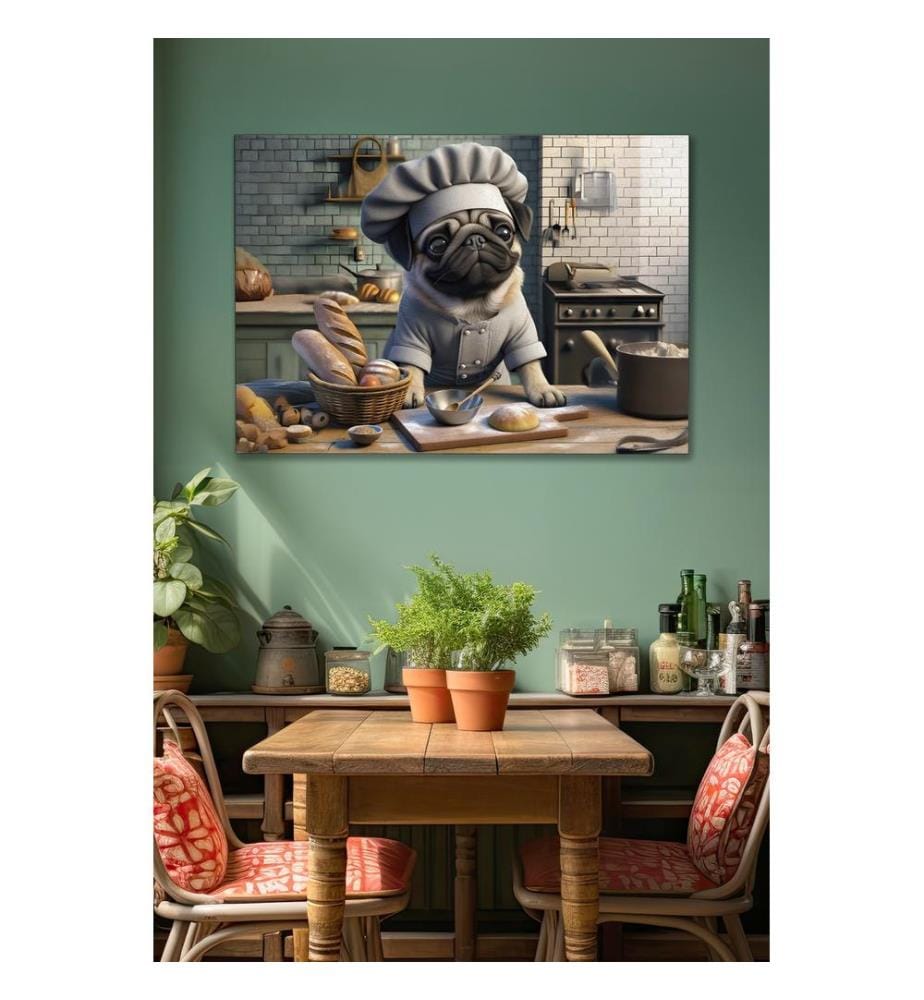 Dekoratives Leinwandbild, mehrfarbig, 100 % LEINWAND