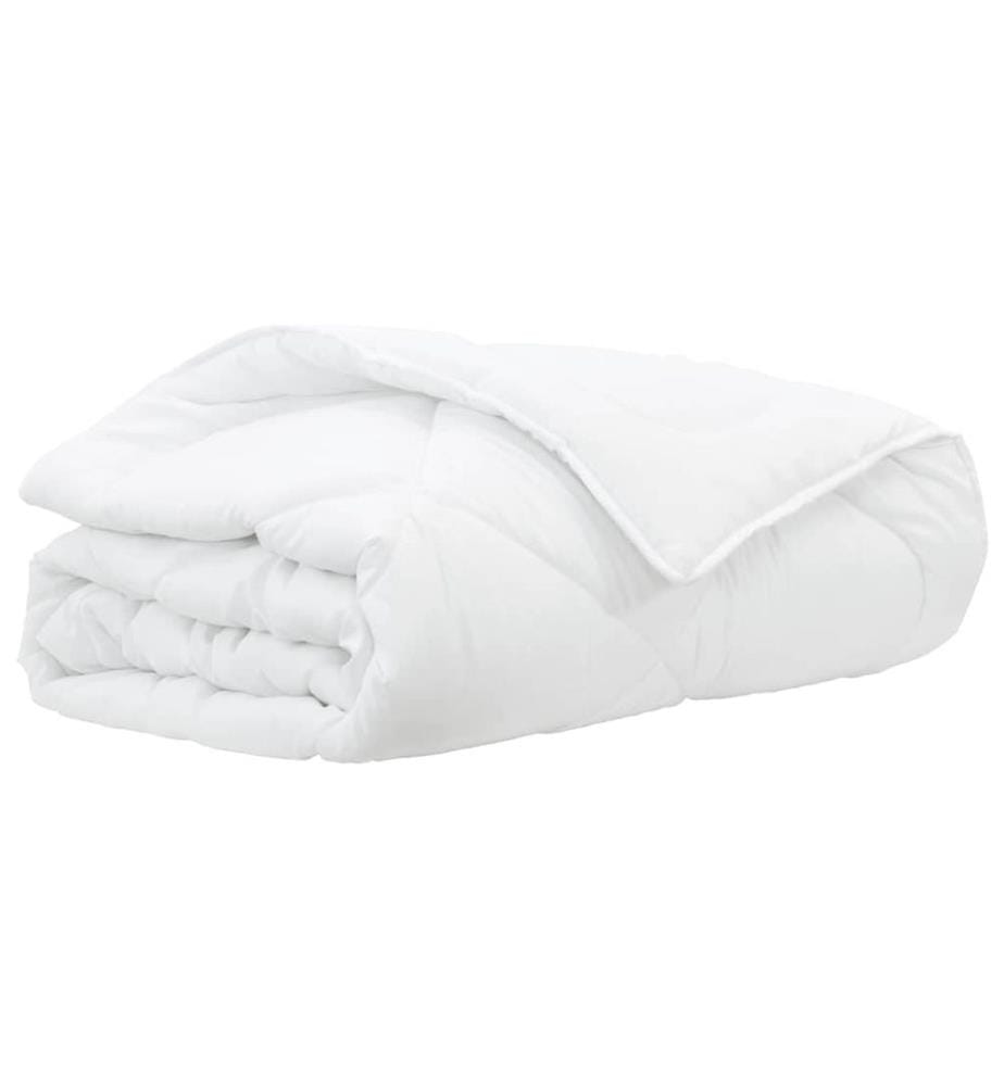 Duvet d'été simple Blanc 220 x 135 x 3 cm Polyester