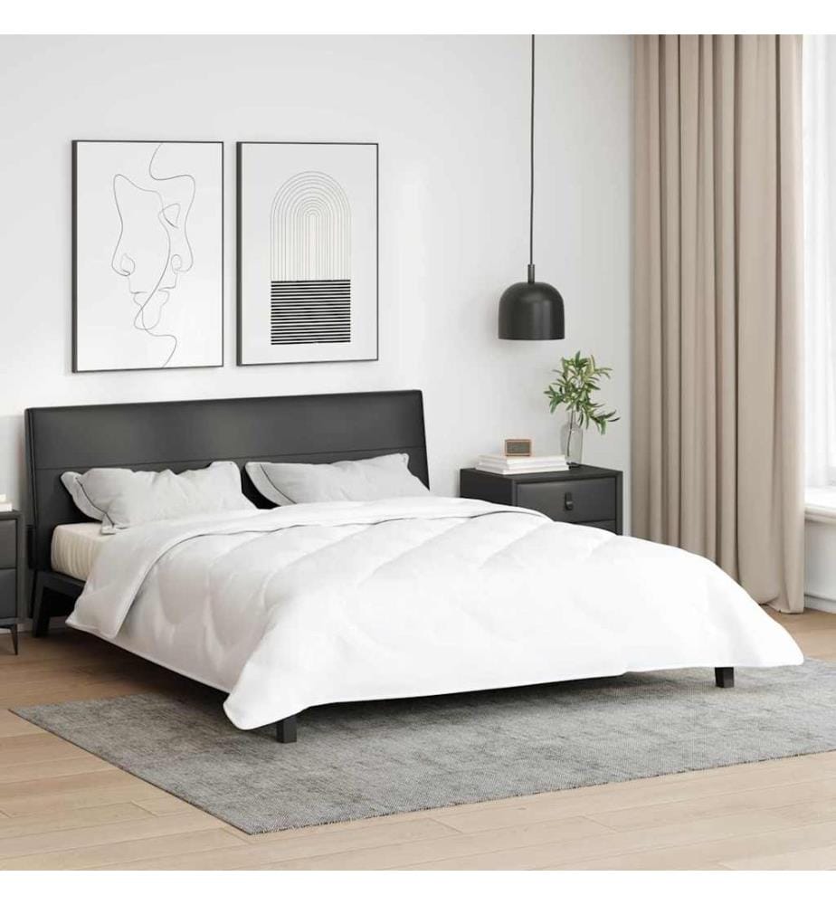 Duvet d'été simple Blanc 260 x 220 x 3 cm Polyester