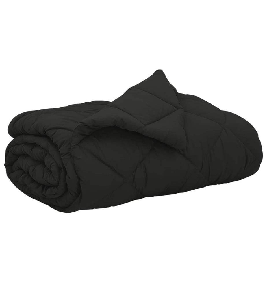 Sommerdecke Schwarz 220 x 260 cm Microfiber