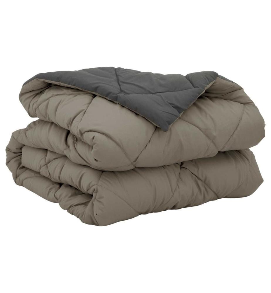 Sommerdecke Hellgrau und Anthrazit 200 x 140 cm Microfiber