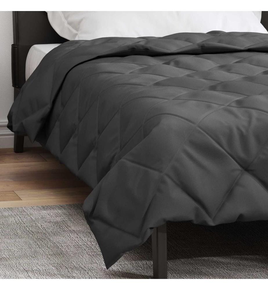 Ganzjahresbettdecke Anthrazit 200 x 135 cm Microfiber