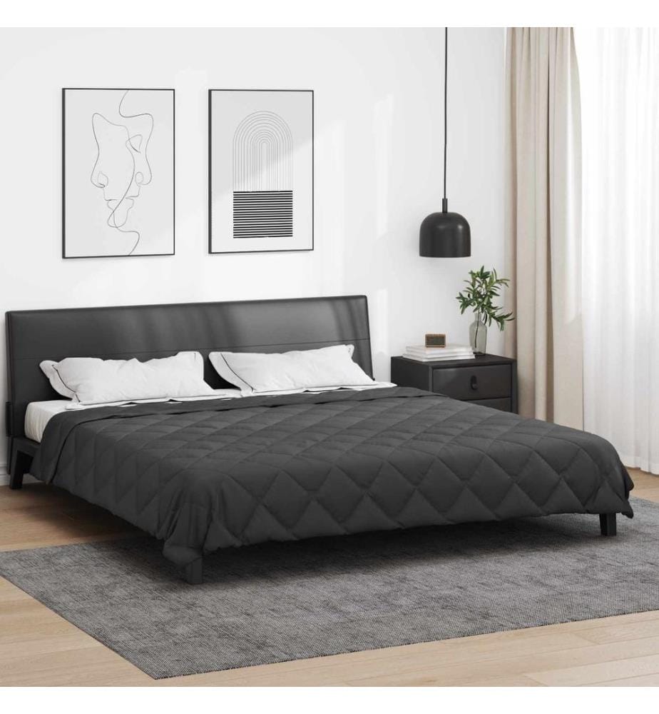 Duvet complet toute l'année Anthracite 200 x 200 cm Microfibre
