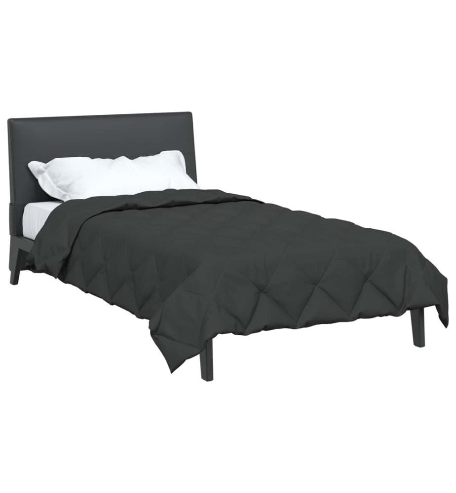 Duvet complet toute l'année Anthracite 220 x 155 cm Microfibre