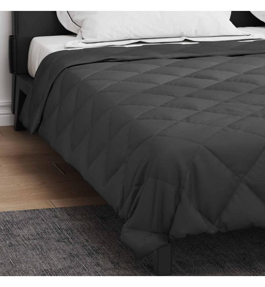 Duvet complet toute l'année Anthracite 220 x 200 cm Microfibre