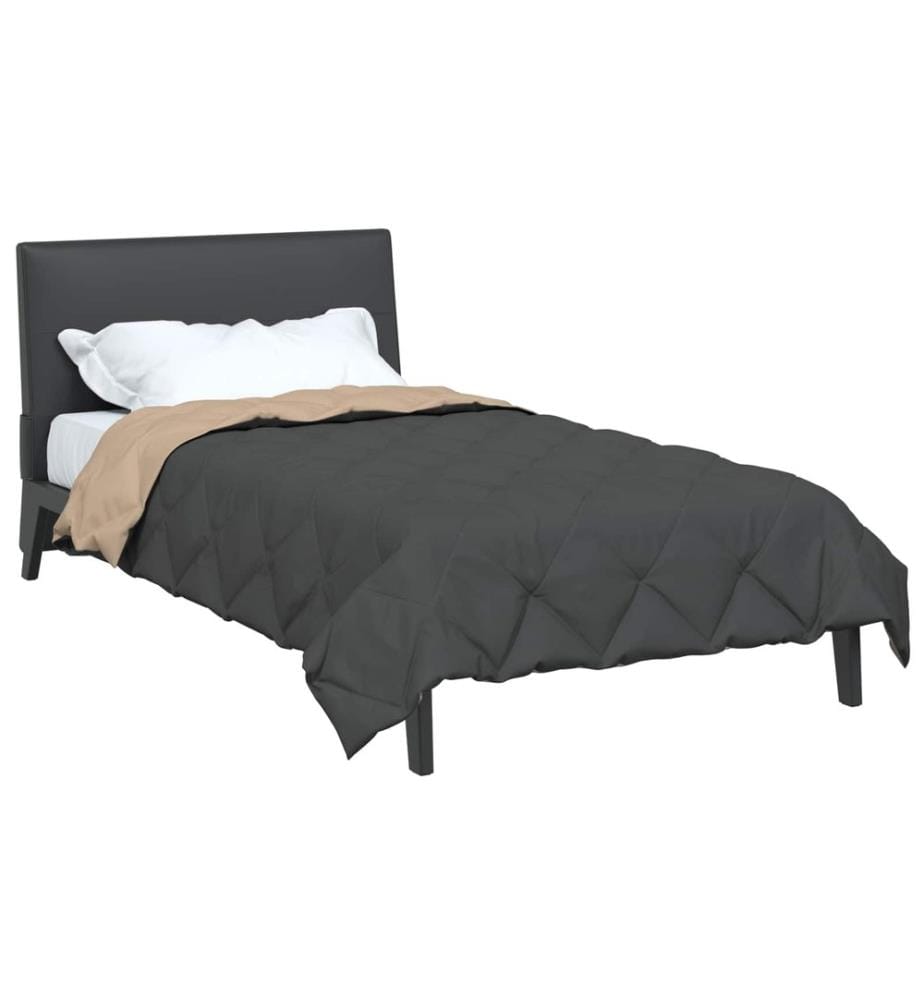 Duvet complet toute l'année Anthracite et Taupe 220 x 140 cm