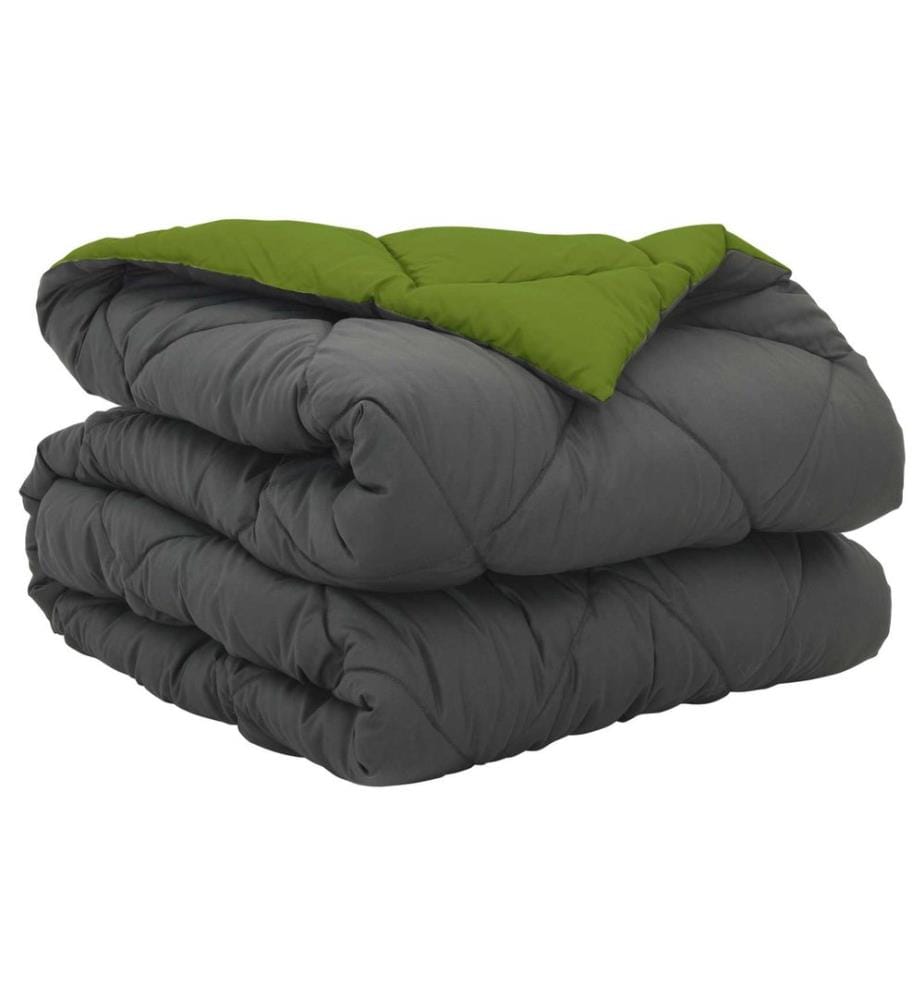 Duvet complet toute l'année Vert et Anthracite 220 x 140 cm