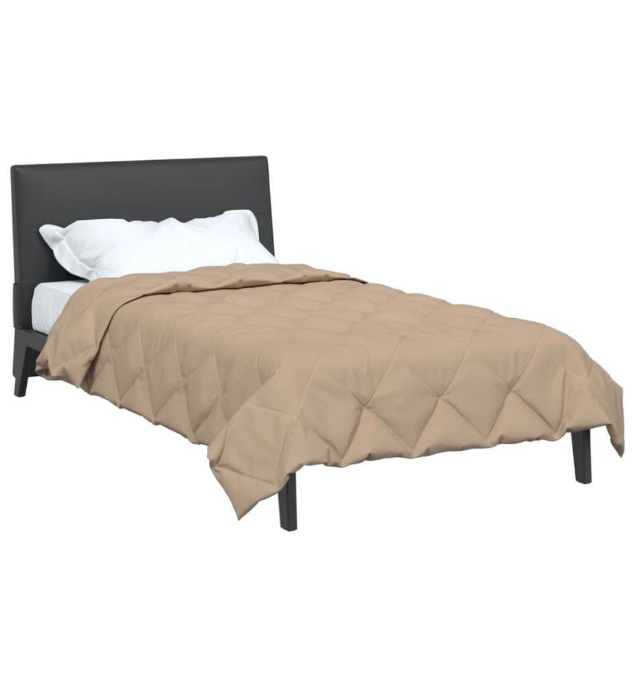 Ganzjahresbettdecke Taupe 200 x 155 cm Microfiber