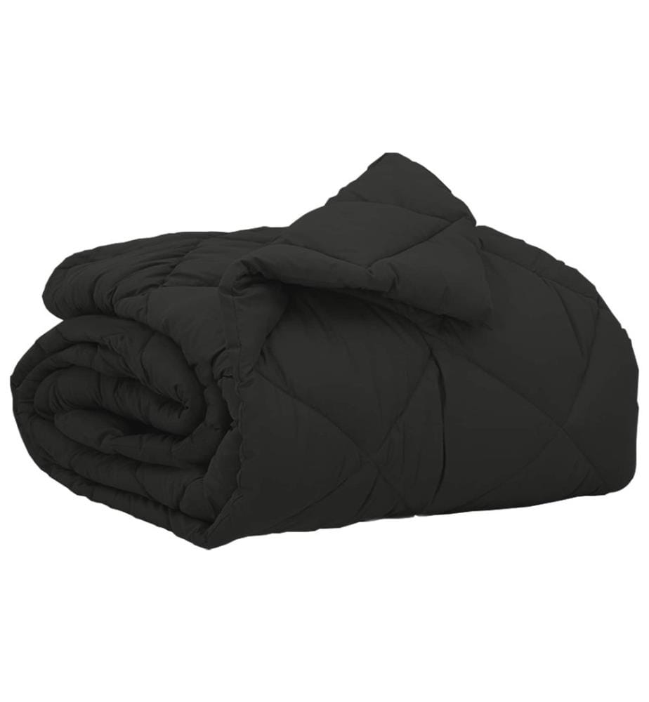 Ganzjahresbettdecke Schwarz 220 x 135 cm Microfiber