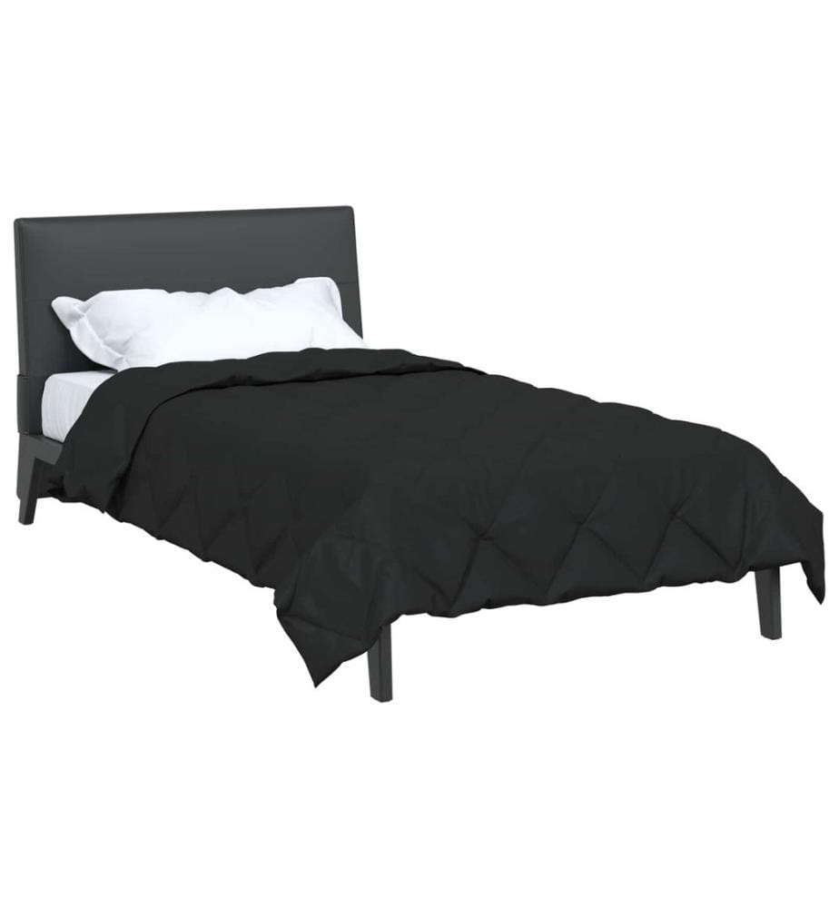 Ganzjahresbettdecke Schwarz 220 x 155 cm Microfiber