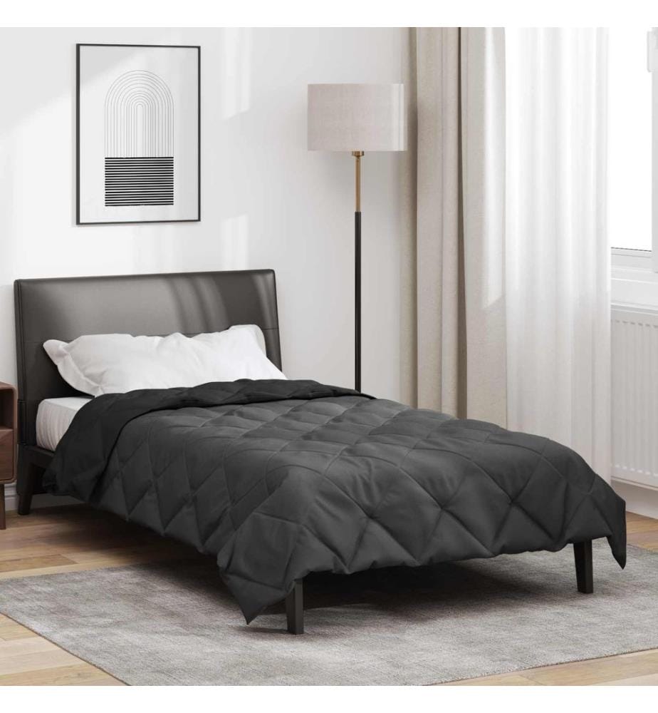 Duvet complet toute l'année Noir et anthracite 200 x 135 cm