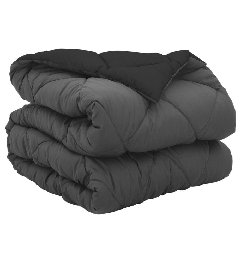 Duvet complet toute l'année Noir et anthracite 200 x 135 cm
