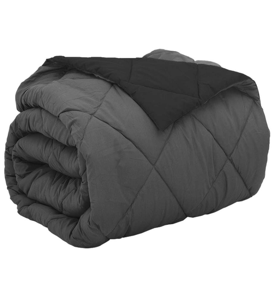 Duvet complet toute l'année Noir et anthracite 240 x 260 cm
