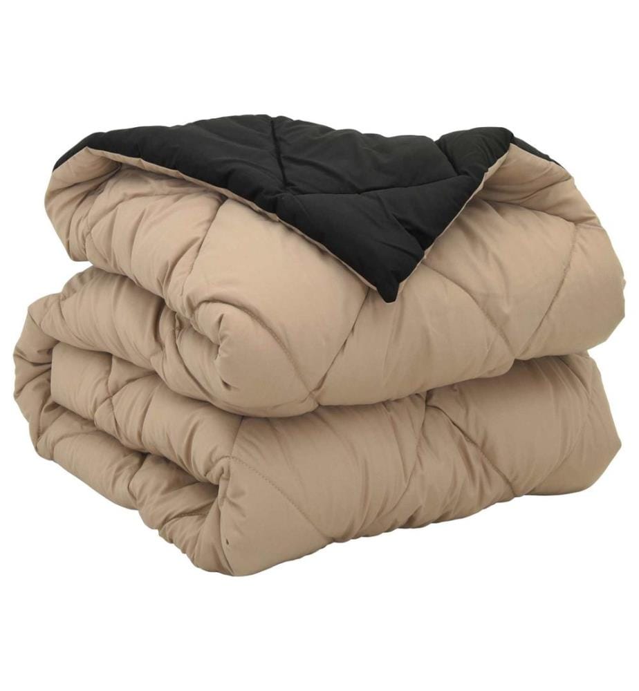 Duvet complet toute l'année Noir et Taupe 220 x 140 cm